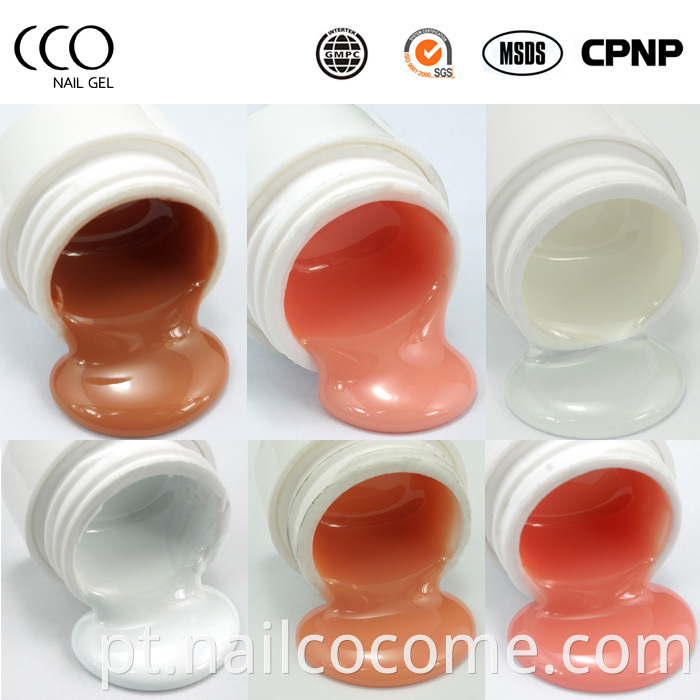 CCO Factory Color 1kg OEM sem imersão da UV Gel Builder Extension Gel